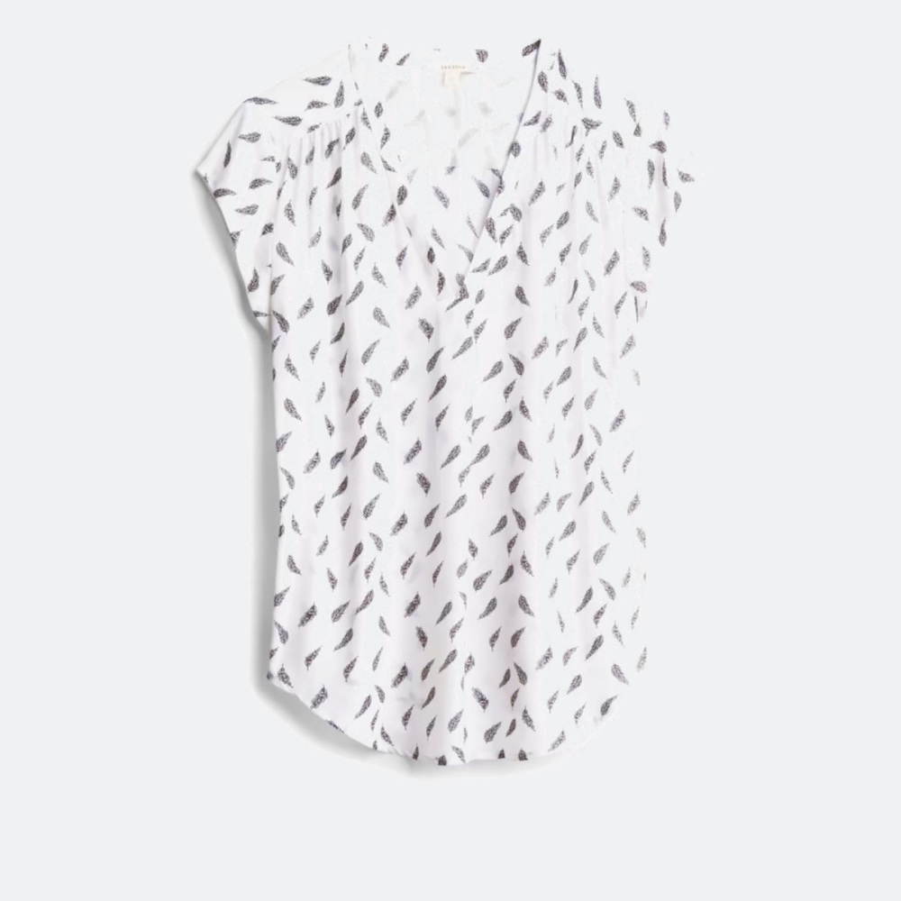 fun2fun feather print blouse